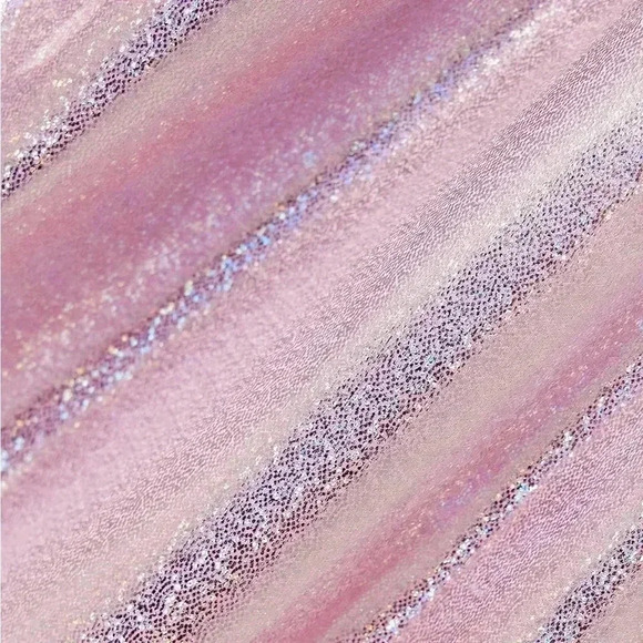 Batsheva Wendy Pink holographic effect Metallic Ruched Mini Dress - Picture 5 of 12